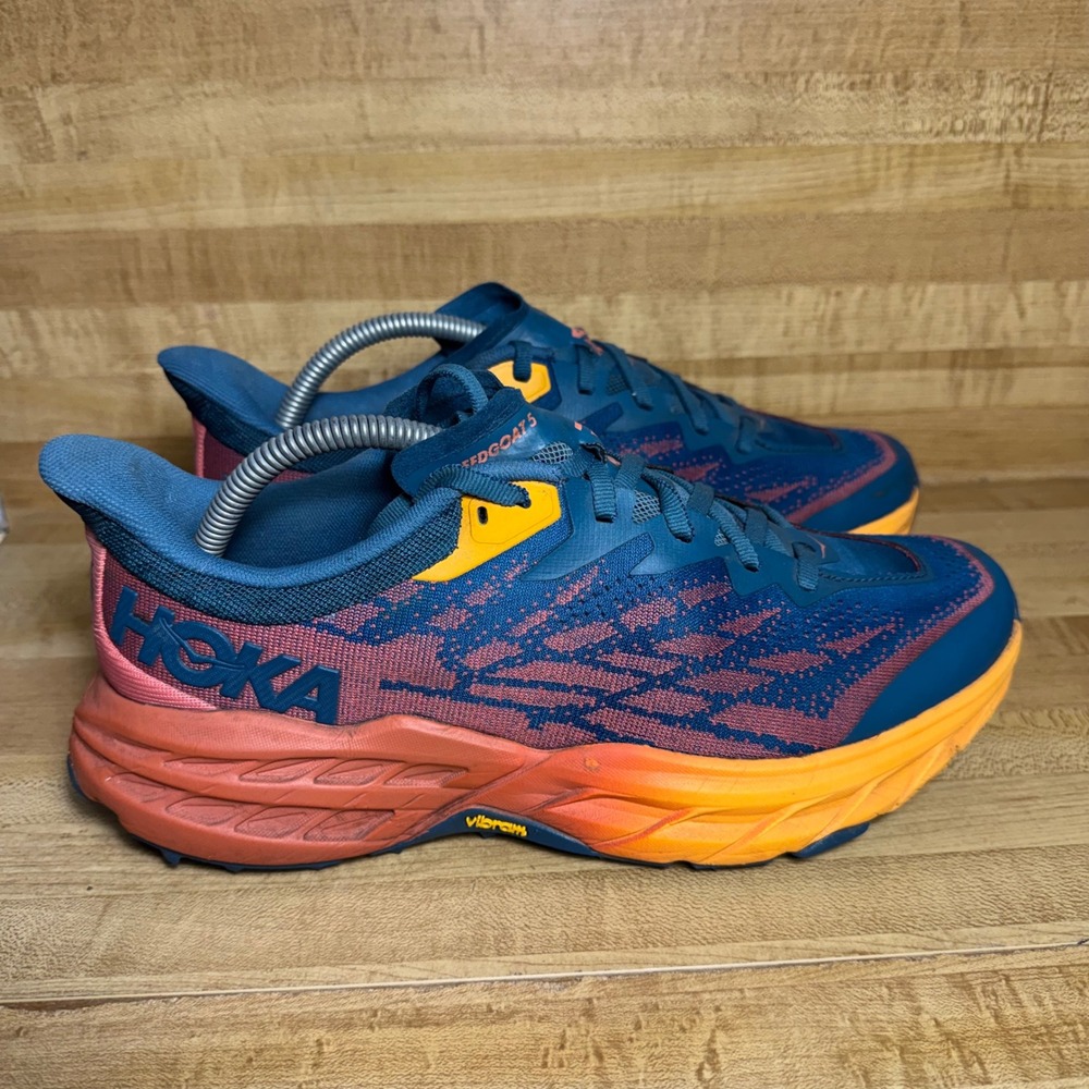 Hoka Speedgoat 5 Blue Coral Camellia Trail Running Shoes Womens 10 1123158